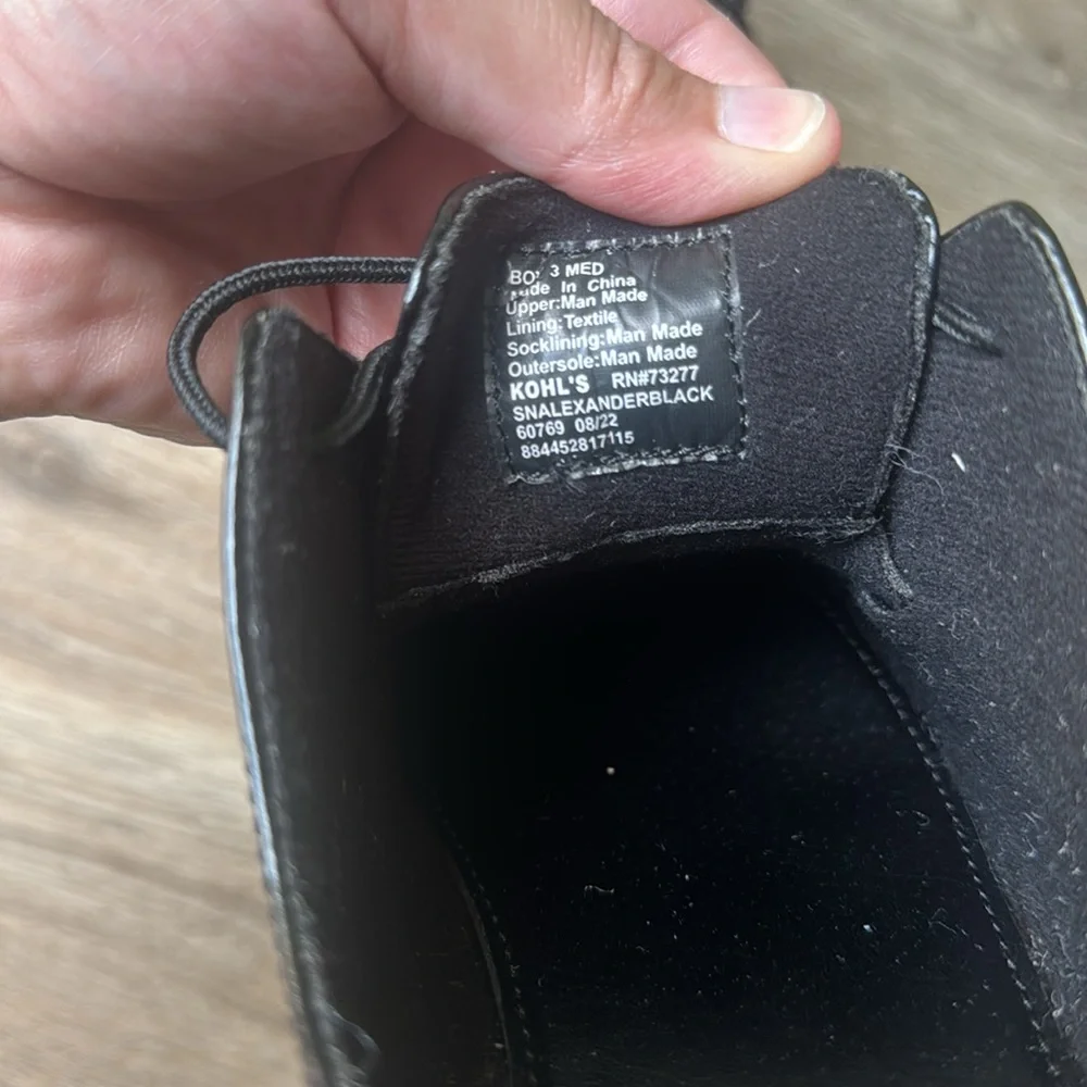 Sonoma black dress shoes, size 3, like new wore handful of times boys